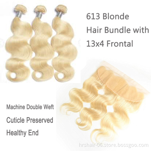factory supply cuticle aligned Brazilian human hair yellow deep wave body wave 10A bundles